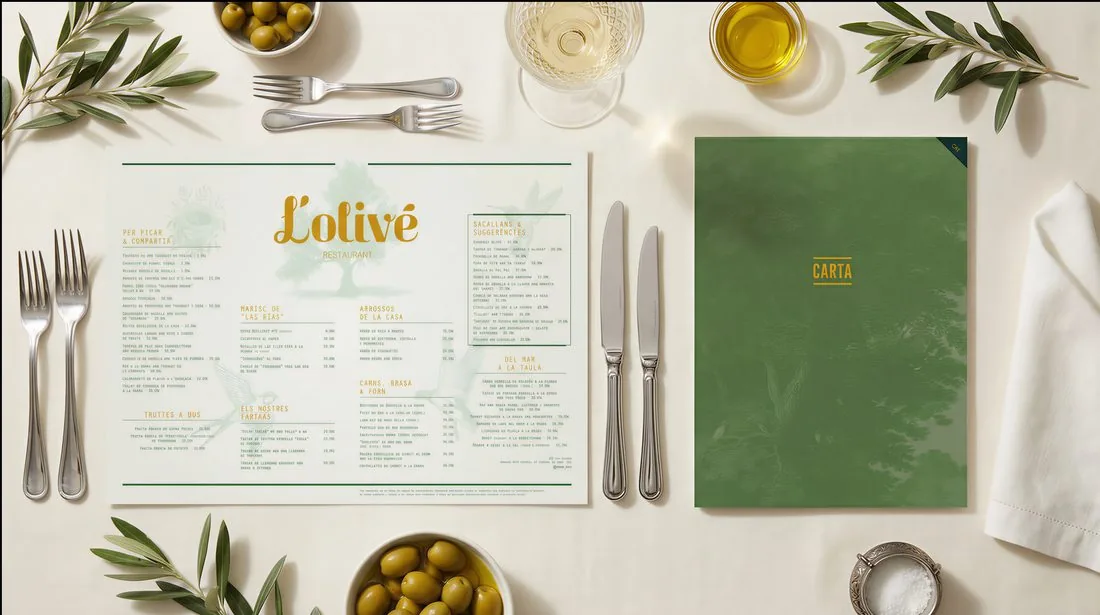 Diseño de carta de restaurante — Blackstone Creative